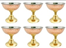 6 x Steel and Copper Dessert