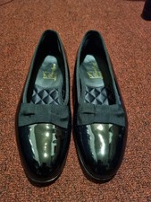 broadland mens patent leather opera pumps. UK 8