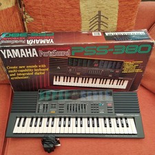Vintage Yamaha PSS-380 Porta Sound Keyboard Synthesiser Boxed with Power Supply 