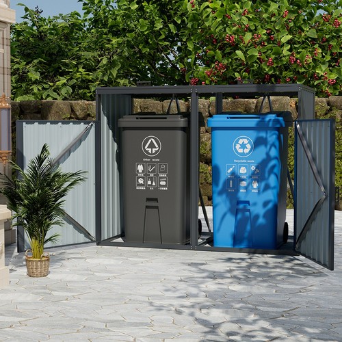 Wheelie bin store galvanised - bin,