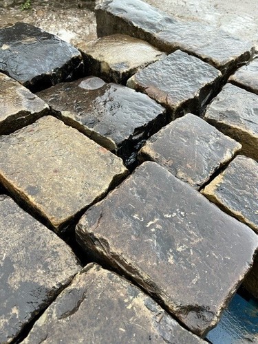 Reclaimed york stone setts