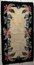 VINTAGE 1969 READICUT WOOL RUG STUNNING FLORAL DESIGN, LITTLE USED CONDITION
