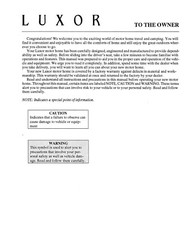 Winnebago 1998 Luxor Motor Home Owners Manual User Guide Coil Bound