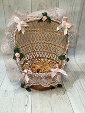 Vintage retro wicker cane doll - wicker,
