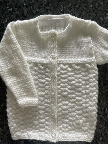 Girls hand knitted aran - hand-knitted, 2-3
