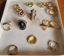 Job lot rings vtg modern - lot, &