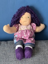 Bamboletta Dolls Waldorf Doll purple boucle haired sitting friend
