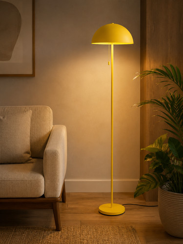 Yellow mushroom floor lamp - yellow,