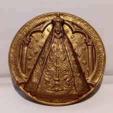 Antique French Brass Devotional Plaque – Crisp Relief, c.1900s, H DEJOUY