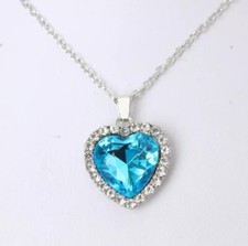 Heart Crystal Pendant  Chain