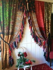 2 Pcs Indian Sari Patchwork