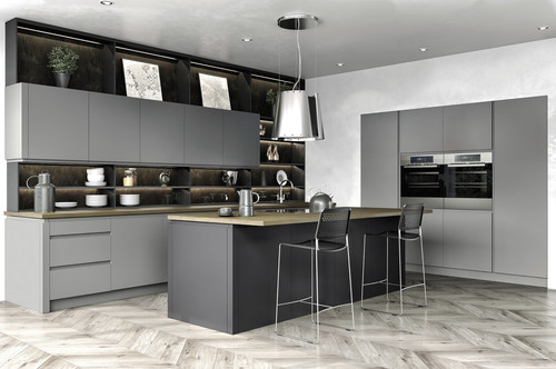 Handleless matt dust grey - handleless,