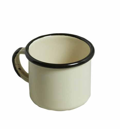 Enamel espresso mug cream tps - espresso,