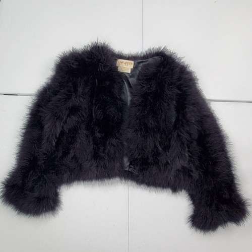 Vintage 70s ann green marabou - 70s,