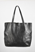 Timberland Black Genuine Leather Large Cut Out Design Tote Shopper Bag