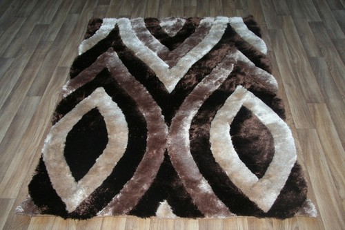 Brown beige shaggy shimmer - shaggy,