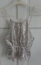 Zara Trafaluc Silver Sequin