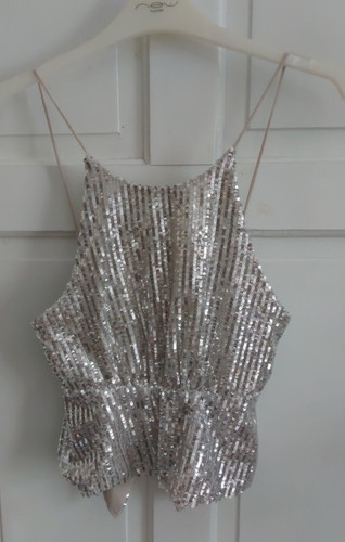 Zara trafaluc silver sequin - zara,