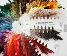 Appletons Wool Shade Guide sample cards - for crewel & tapestry yarn 