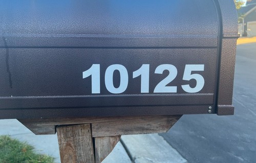 Mailbox numbers vinyl decal - vinyl,