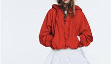 Zara NYLON JACKET WITH TIES