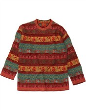 JUNGLE KENZO Womens Crew Neck Jumper Sweater UK 14 Medium Multicoloured DN89