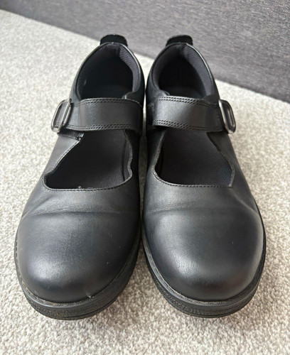 Clarks black leather mary - leather, jane