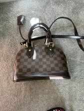 100% authentic Louis Vuitton Alma Shoulder Bag BB Brown Canvas