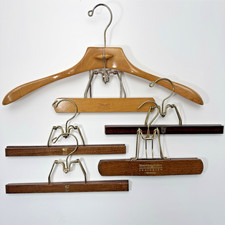 Lot/5 Vintage Wooden Hangers
