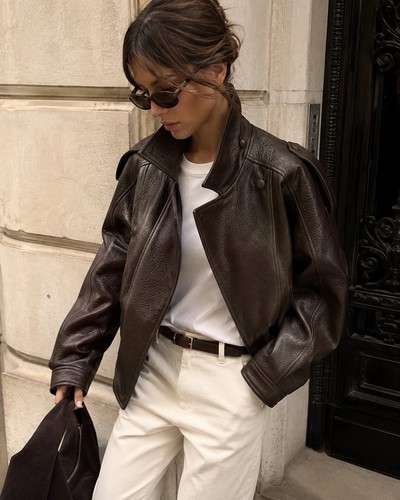 Zara dark brown faux leather - brown,