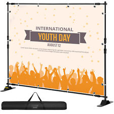 10'x8'Banner Exhibition Display Stand Telescopic Adjustable Trade Show Stand Set