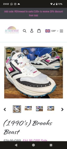 Brooks beast uk6 rare - (1990's),
