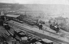 Railroad Yard 1870 Old Photo