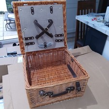 VINTAGE Wicker Cane Hamper