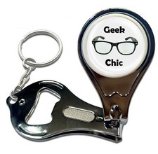 Geek Chic Nail Clipper Bottle Opener Key Ring (63mm x 35mm)