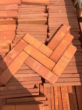 Red brick tiles parquet