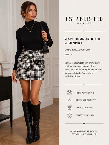 Wayf houndstooth tweed - wayf,