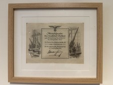 Original WWII German Metal Donation Document for 1940 Certificate Ephemera WW2