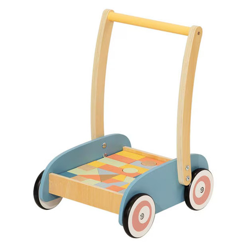 Wooden block baby walker - walker, with