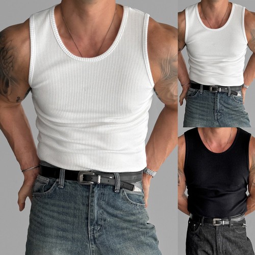 Men solid color ribbed gym - solid,