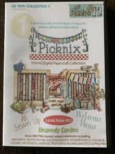 Picknix Paper Craft CD Rom Polka Doodles Studio 12 Heavenly Garden FREE UK POST