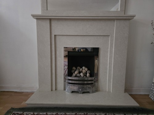 Marble gas fire - gas,
