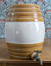 Antique Murray & Co Glasgow Ceramic Stoneware Spirit Water Barrel Cask + Tap