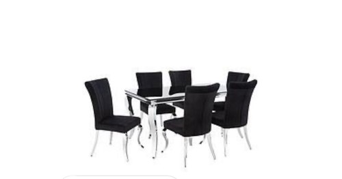 Modern silver black - modern, dining