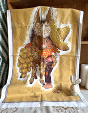 Vintage Cotton Tea Towel Beige