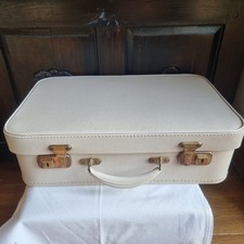 Vintage Pixie Suitcase Faux Leather Retro Travel Train Case Collectible