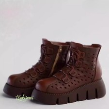Custom Female Soldier Vintage Boots Action Figure 1/6 Scale Soldier Brown