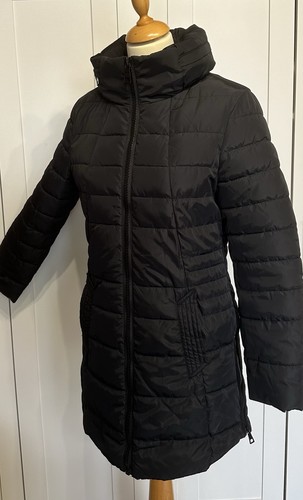 Black padded funnel neck - black,