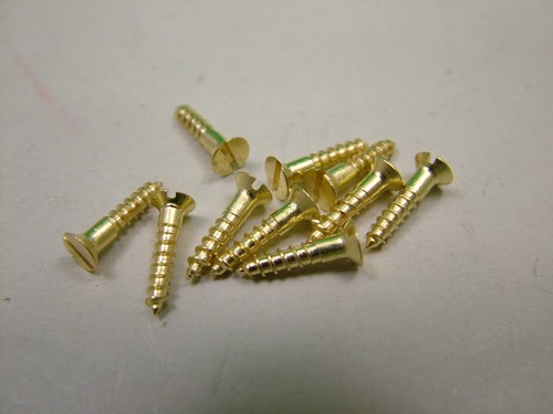Small solid brass screws pack - small,