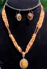 Avon Vintage Tiger Eye Pendant